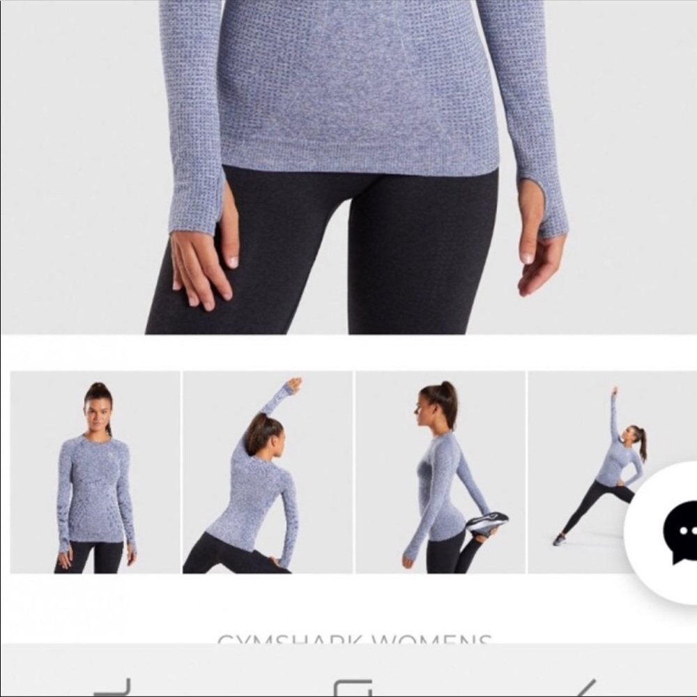 Gymshark Vital seamless long sleeve (Blue Marl)